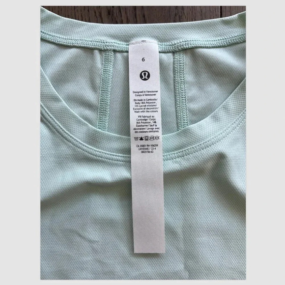 Lululemon New Muscle Love Crop Tank Tough Size 6 Mint Green Yoga Workout Top NWT - Picture 4 of 8